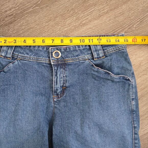 Lee Blue Denim Mid Rise Long Bermuda shorts womens size 6 - Picture 5 of 9